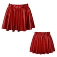 thumbnail image 4 of inhzoy Kid Girls Elastic High Waist Shiny Bronzing Ruffle Irregular Latin Dance Skirt, 4 of 4