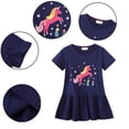 thumbnail image 2 of Esaierr Toddler Girls Dress Summer Printed Tutu Dresses for Girls 2-8 Years Short Sleeve Casual Sundress for Kids, 2 of 8