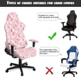 thumbnail image 6 of Garronmavis Cherry Blossom Pink Gaming Chair Cover with Armrest Covers Office Chair Cover Easy Installation Esports Room Decor Stretchable Woman Computer Seat Slipcover, 6 of 7