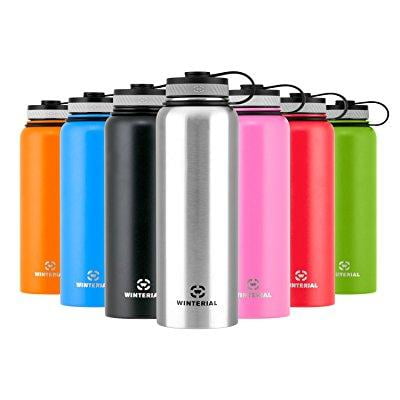 winterial insulated water bottle 40oz double walled hot & cold vacuum sealed stainless steel thermos by Winterial
