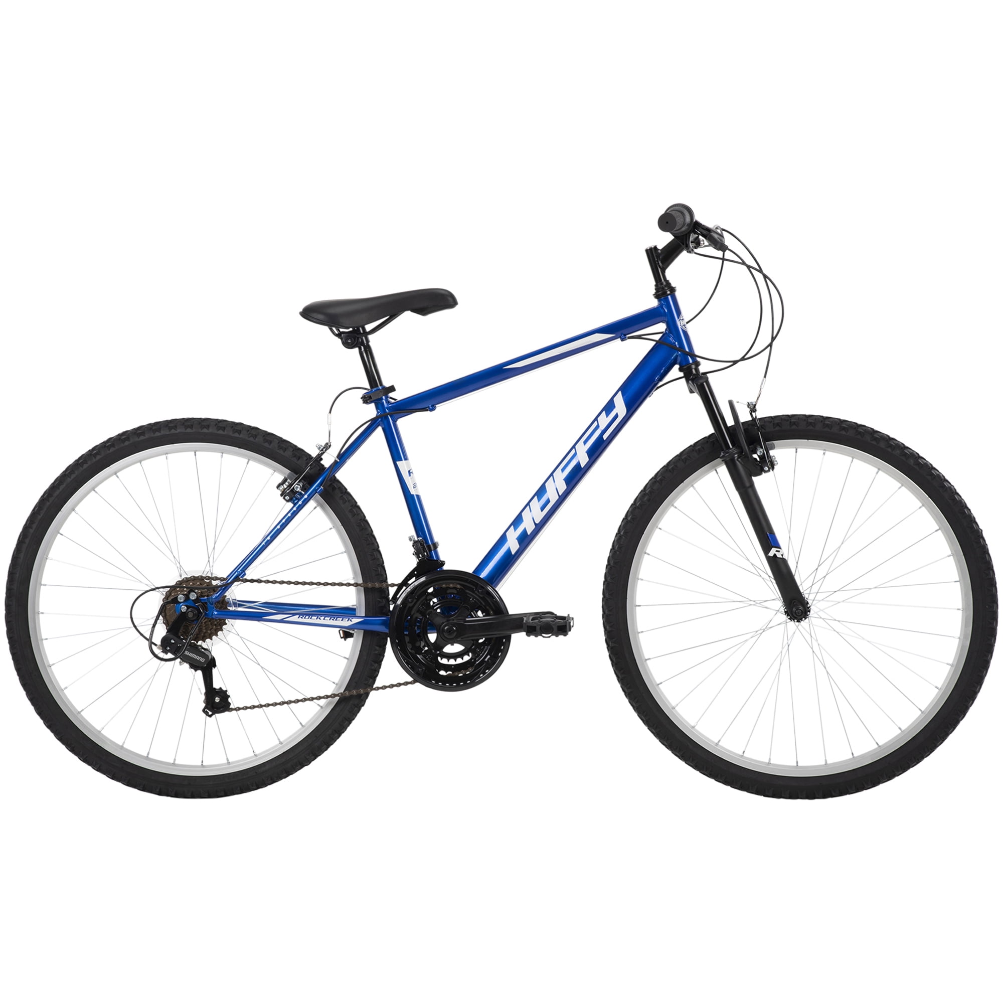 Huffy Rock Creek 26-inch Men’s 18-speed Mountain Bike, Blue, 13+ years old