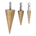 thumbnail image 1 of Broca Escalonada De Vástago Hexagonal, Broca Cónica De Diseño De Dos Flautas, Más Rápida, Más Suave, Amplia Aplicación Para Madera, Para Placa De Hierro, Para Lámina De PVC ANGGREK Hexagonal Shank Step Drill Bit, 1 of 8
