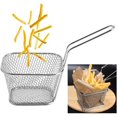 thumbnail image 2 of Mini Chip Serving Frying Baskets With Handle 8pcs Stainless Steel, 2 of 4