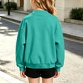 thumbnail image 4 of XRoczxe 4‑15 Years Old Kids Bomber Jacket, Boys Girls Solid Color Button‑Down Sweatshirt Jacket, Long‑Sleeve Casual Outerwear With Pockets, 4 of 7