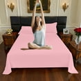 thumbnail image 3 of Solid Color Minimalist Bed Linen Set for Bedroom | Skin Friendly Easy Care Comfortable Sleep Sheet Durable Polyester Material in Four-Piece Configuration, 3 of 3
