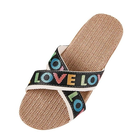 

Women Slippers Slippers For Women Breathable Bohemia Beach Slip On Shoes Flats Casual Sandals Multicolor 9