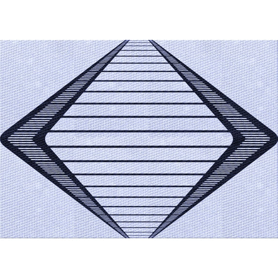 Ahgly Company Indoor Rectangle Patterned Lavender Blue Area Rugs, 2' x 5'