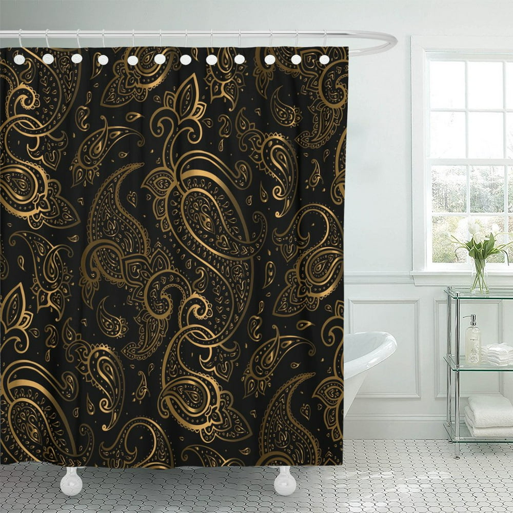 PKNMT Gold Paisley Beautiful Golden Elegant Vintage Pattern Light ...