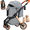 Gray, variant on LIFERUN Foldable Dog Stroller for Medium Dogs Cats up to 55 lbs, Aluminum and Carbon Steel Frame Pet Stroller, Height-Adjustable Handle, 4 Wheels, Gray