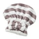 thumbnail image 2 of Gorra de microfibra para secar el cabello - Toalla envolvente de cabeza con pajarita de terciopelo para ducha, secado rápido y absorbente, diseño a rayas, lavable a máquina, 2 of 6