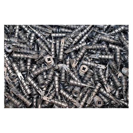 (200) Zip-It 1/2 x 1-5/8 All Metal Hollow Wall Drywall EZ Anchors #8 Screw Zamac