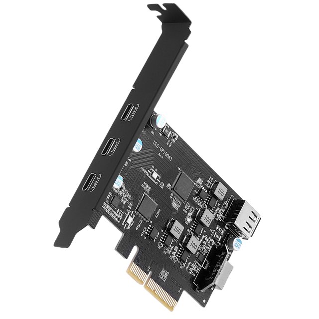 Tarjeta Vertical PCI-E a tarjeta USB 3.2 20Gbps PCI-E a tarjeta tipo C para Mac OS/Linux/Windows7/8/10