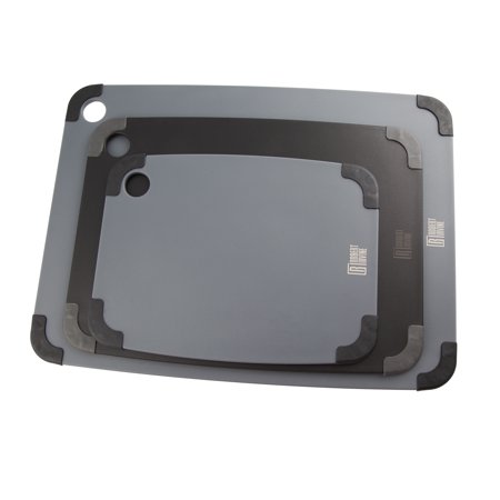 Robert Irvine 3 Piece Black and Grey Cutting Board Set