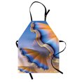 thumbnail image 1 of Fractal Apron Trippy Fantastic Gradient Shell Figures in Digital Textured Tones Sci Fi Design, Unisex Kitchen Bib Apron with Adjustable Neck for Cooking Baking Gardening, Blue Merigold, by Ambesonne, 1 of 3