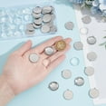 thumbnail image 4 of 30pcs DIY Blank Dome 304 Stainless Steel Pendant Making Kits Flat Round Bezel Tray Charms with Glass Cabochons Blank Bezel Pendant Tray 20mm for Jewelry Making grey, 4 of 6