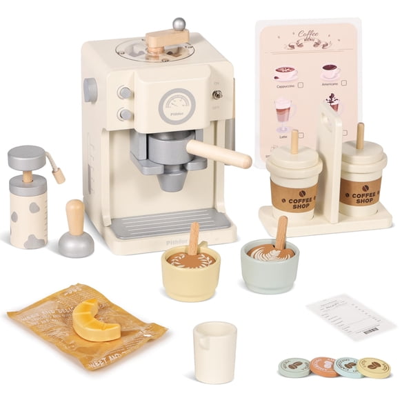 Cafetera de juguete Pithfor de madera para niños
