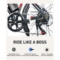 thumbnail image 3 of 26" Electric Bike for Adults, 500W Motor, 36V Removable Battery, 25MPH & 35 Miles Range, UL2849 Certified, Dual Suspension Commuter Ebike, 3 of 8