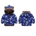 thumbnail image 2 of Erwazi Hooded Puffer Jacket for Kids Toddler Dinosaur Jacket with Pockets Boys Girls Graphic Print Winter Coat, 2 of 7