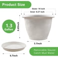 thumbnail image 2 of DEA Plastic Flower Pots Planters For Indoor Plants,3 Pack 10 Inch White Plant Pots With Drainage Hole&Tray,Modern Decorative Large Plant Pot With Saucer For Indoor Outdoor Plants Garden House Planter, 2 of 14