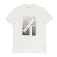 thumbnail image 2 of Calvin Klein Men's Pixel Ombre Monogram Tshirt, Brilliant White,M - US, 2 of 4