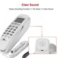 thumbnail image 3 of Wall Phone Incoming Call Display Easy To Use Hanging Telephone Practical One-button Redial Hotel For Home, 3 of 7