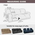 thumbnail image 4 of CHOK Housse Extensible pour Fauteuil Inclinable en Seersucker 2024 4 Pcs style Campagnard Fauteuil Inclinable Housse de Protection Simple pour Meubles de Maison Lavable Durable 1 Place/amande, 4 of 7
