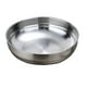 thumbnail image 1 of Platos para salsa de acero inoxidable 304, cuencos para mojar alimentos, platos redondos para condimentos, platos para aperitivos (color natural, 12 cm), 1 of 7