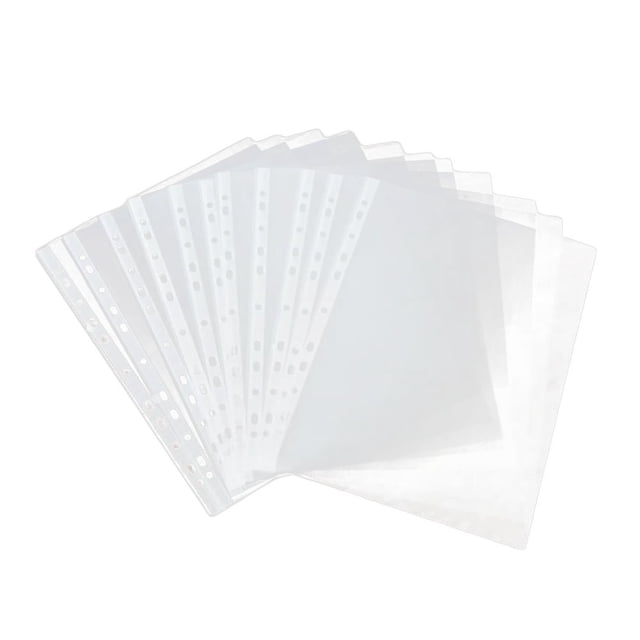 MesaSe 200 Pcs Document Protectors Paper Binder Clips Clear File Acid Free