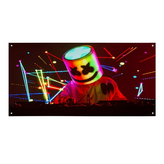 DJ Marshmello-Theme Backdrops Banner Birthday Party Decor Supplies Personalized Party Backdrop Decoration,5x3ft（150x90cm）