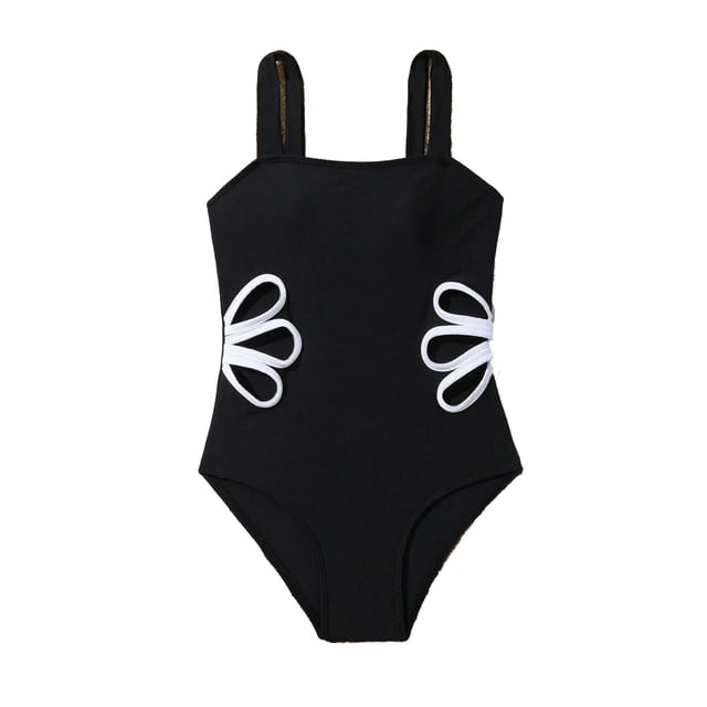 REDARER Girls' Swimsuit with Adjustable Straps – One-Piece Bathing Suit,Size 8-9 Years