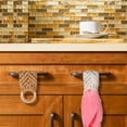 thumbnail image 4 of Raindrops Crochet Kitchen Towel Holder 3 Pcs Nordic Style Towel Ring Boho Handmade, 4 of 7