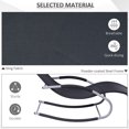 thumbnail image 6 of Outdoor Seating Outsunny Zero Gravity Rocking Chair Outdoor Chaise Lounge Chair Recliner Rocker with Detachable Pillow and Durable Weather-Fighting Fabric for Patio, Deck, Pool, Black,Garden Seating, 6 of 9