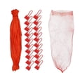 thumbnail image 1 of 100pcs Plastic Woven Bags Fruit Pocket Storage Bags Vegetable Storage Bags (Red), 1 of 9