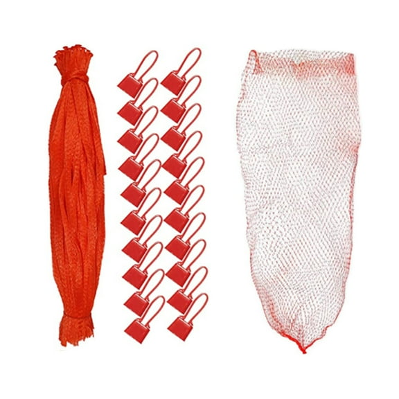 unbranded  100 Pcs Vegetable Bag Basket Mesh Packaging Plastic Transparent Bags Shopping