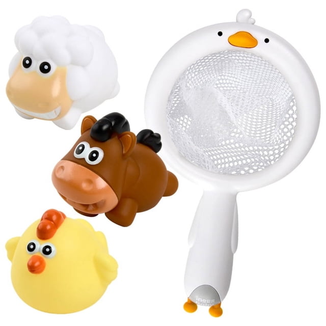 Baby bath water toy - Floating Wind up Toys for 1 Year Old Boy Girl Gift, Toddlers Bathtub Toys for Babies 6-12 Months, 4 Pack Cute Swimming Bath Toys for Baby Shower(vinyl version)