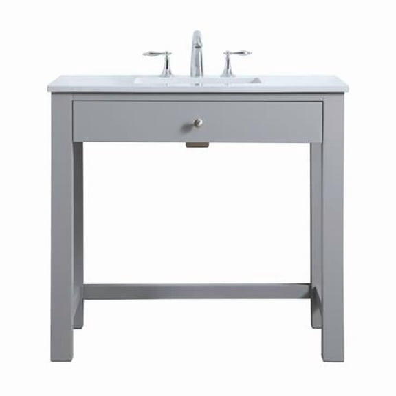 36 in. ADA Compliant Bathroom Vanity, Grey
