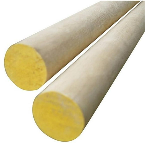 Alexandria Moulding 02502-R0048C1 2 x 48 in. Thunderbird Forest Poplar Dowel Hard Wood Yellow - pack of 2