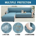 thumbnail image 2 of SHANNA Reversible L Shape Sofa Cover, Sectional Couch Cover 1 Piece Waterproof L-Shaped Sofa Slipcover Chaise Lounge Couch Furniture Protector for Kids Dog Cat, Gray Blue, Large, 2 of 14