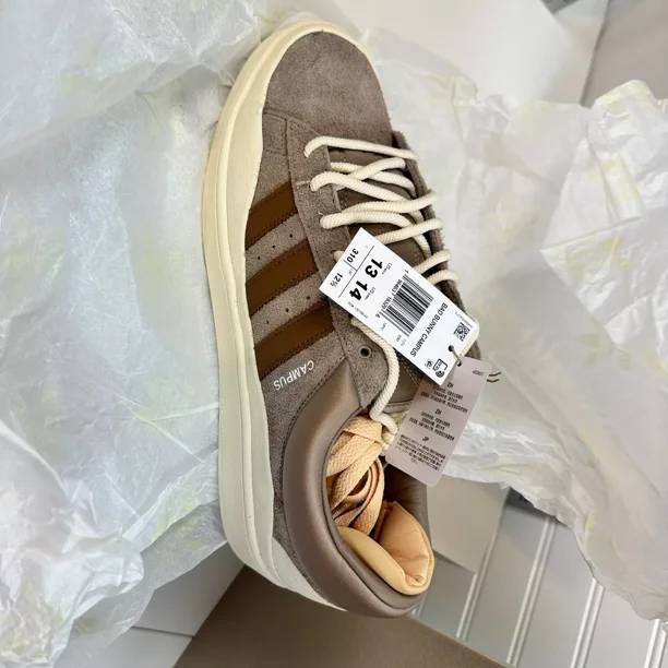 Adi - das Bad Bunny Campus ID2529 Unisex M13/W14 Trainer Shoes Sand Beige Sneakers