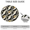 thumbnail image 6 of Black White Gold Wave Marble Pattern Round Fitted Tablecloth with Elastic Edge,Dining Table Cover Waterproof,Outdoor Round Tablecloth for Camping,Dining,Indoor and Outdoor, 6 of 7