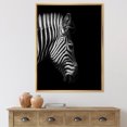 thumbnail image 2 of Designart 'Black and White Portrait of Zebra Head' Farmhouse Framed Canvas Wall Art Print, 2 of 5