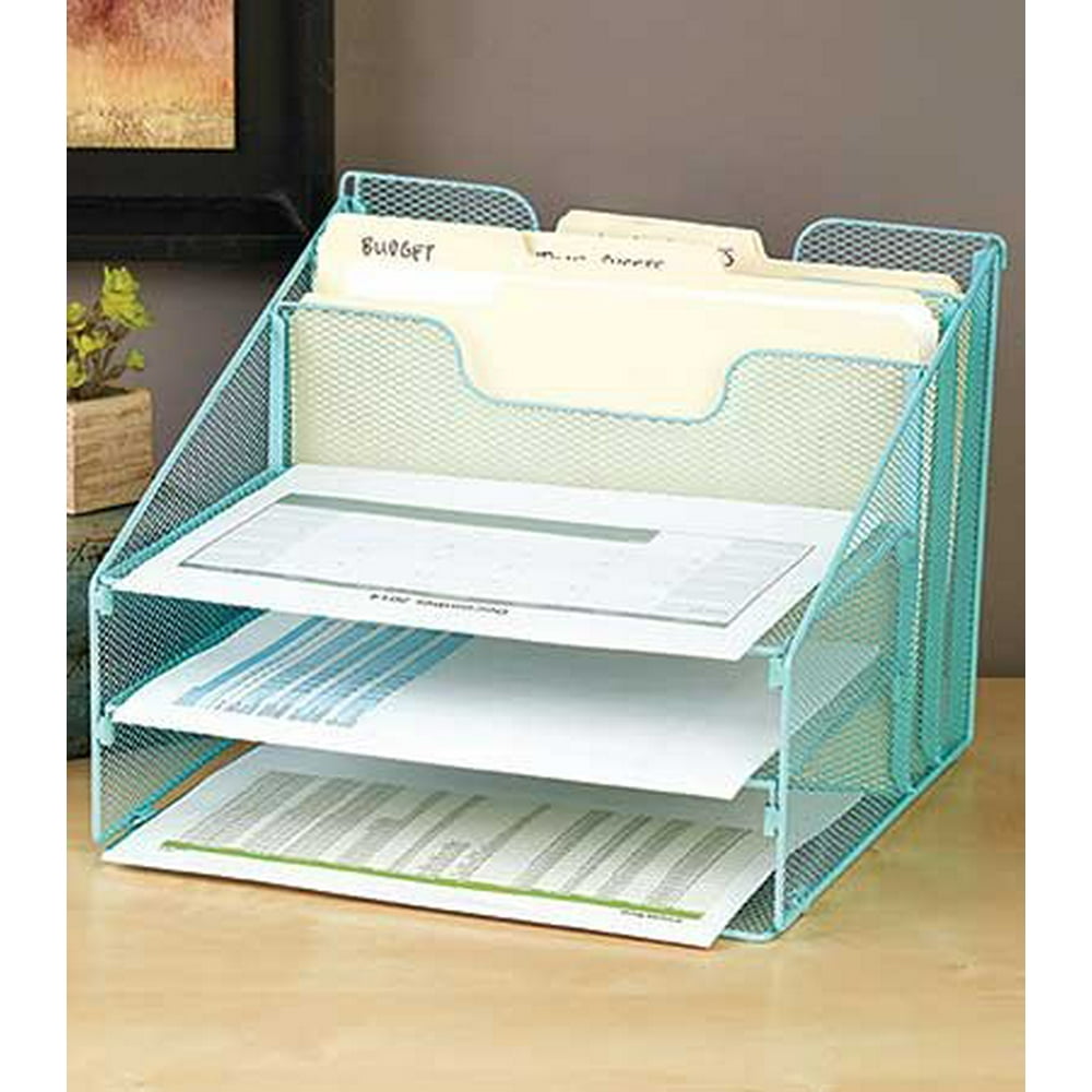 Desktop File Organizers Blue