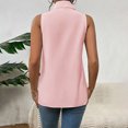 thumbnail image 4 of Womens Button Tank Tops Fashion New Arrival Lapel Neck Solid Casual Sleeveless Shirts for Women 2024, 4 of 7