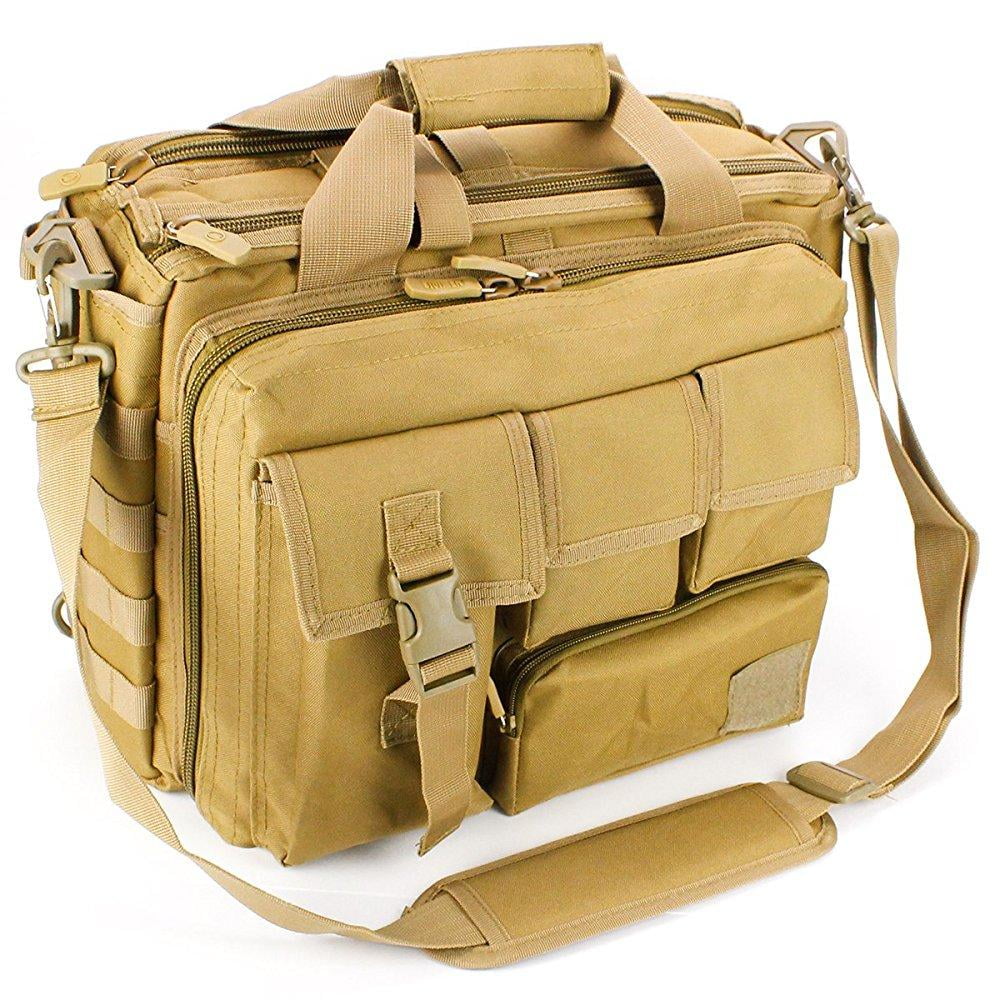 Men Nylon Tactical Shoulder Messenger Bag Handbag Briefcase for 10inch Laptop 