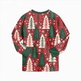 thumbnail image 6 of sdbrld Kids Christmas Pajamas for Girls 2Pcs Long Sleeve Shirt and Pants Set Children Holiday Loungewear Sizes 7-8 Years, 6 of 9