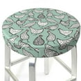 thumbnail image 3 of Honeii Retro Rooster4 Bar Stool Covers – Perfect Fit for 12" to 14" Round Stools, Crease-Resistant, Stretchy, Washable & Dustproof Seat Slipcovers-12 inch, 3 of 7