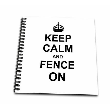 - 3dRose Keep Calm and Fence on - carry on fencing - gift for fencers - sword fighting sport fun funny humor - Mini Notepad, 4 by 4-inch