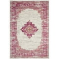 thumbnail image 1 of HomeRoots 527727 10 x 14 ft. Moroccan Power Loom Distressed Area Rug, Pink & Ivory, 1 of 1