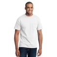 thumbnail image 1 of Camiseta con bolsillo de mezcla de n?cleo alto de Port & Company?. PC55PT Blanco LT Puerto & Compa??a PC55PT, 1 of 1