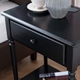 thumbnail image 4 of Leick Coastal Notions Table de Nuit avec Port USB, Noir, 4 of 5